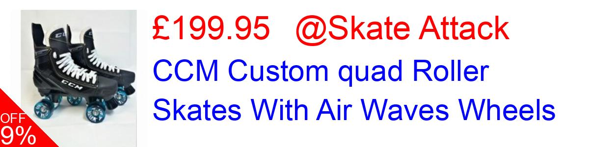 9% OFF, CCM Custom quad Roller Skates With Air Waves Wheels £199.95@Skate Attack