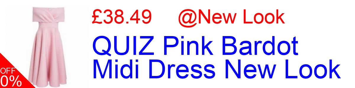 30% OFF, QUIZ Pink Bardot Midi Dress New Look £38.49@New Look